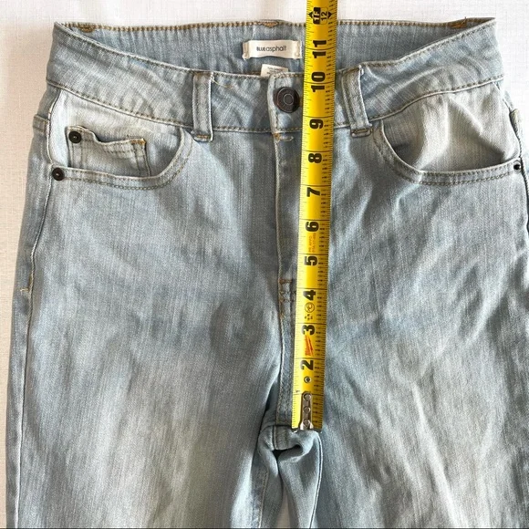 BLUE ASPHALT jeans lightly distressed denim 5/27 light wash denim blue jeans 5 - Picture 10 of 10